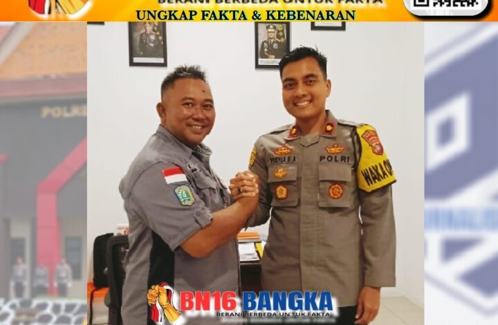 Jalin Silaturahmi dan Sinergisitas, Sekretaris DPC PJS Belitung Sambangi Polres Bangka