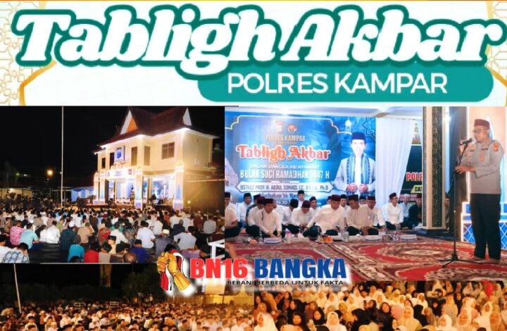 Polres Kampar Gelar Tabligh Akbar Jelang Ramadan 2026 Bareng UAS