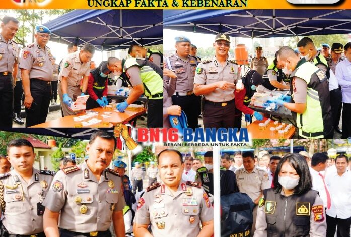 Seluruh Personel Polda Riau dan Polres Hingga Polsek Jajaran Secara Serentak Laksanakan Tes Urine