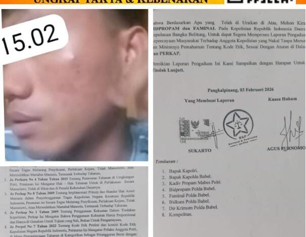 Dugaan Penganiayaan Tahanan Anak di Rutan Polda Babel, Dua Oknum Polisi Dilaporkan ke Propam