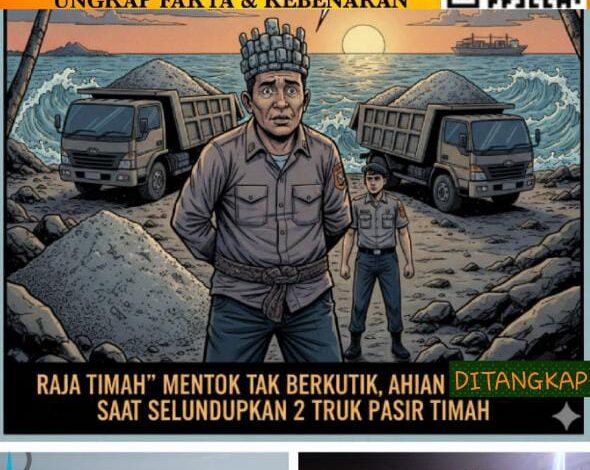 Raja Timah Mentok Tak Berkutik, Ahian Diduga Ditangkap Saat Selundupkan 2 Truk Pasir Timah