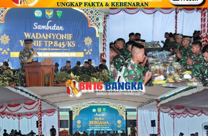 Jajaran Kodam II/Sriwijaya Buka Puasa Bersama dengan Personel Mayonif TP 845/KS, Tingkatkan Rasa Kebersamaan serta Kebahagiaan di Bulan Ramadhan