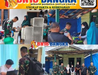 Yonif TP 845/KS bersama BPS dan Diskominfo Belitung Survei ke Warga Desa, Jaring Aspirasi soal Dampak Kehadiran TNI