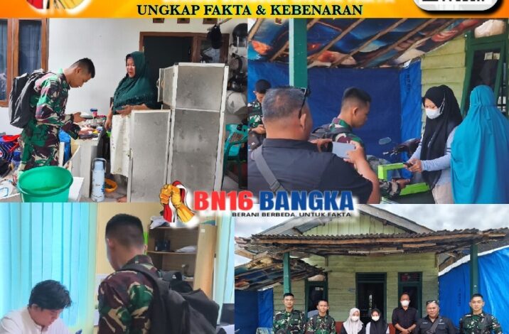 Yonif TP 845/KS bersama BPS dan Diskominfo Belitung Survei ke Warga Desa, Jaring Aspirasi soal Dampak Kehadiran TNI