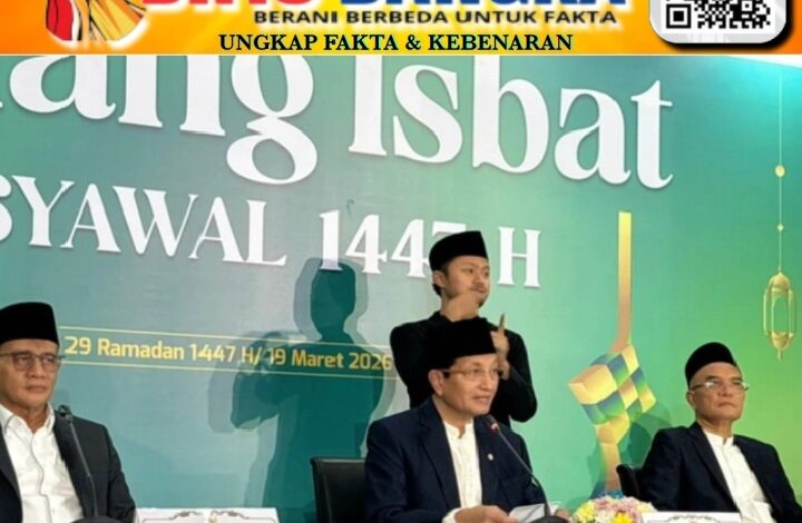 Hasil Sidang Isbat, Pemerintah RI Tetapkan 1 Syawal 1447 H Jatuh pada Hari Sabtu 21 Maret 2026