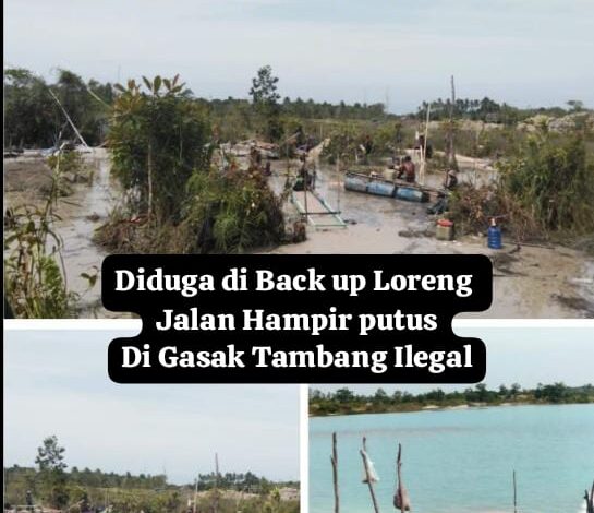 Jalan Aspal Nyaris Putus Digasak Tambang Ilegal, Oknum TNI Berinisial ‘W’ Diduga Jadi Tameng