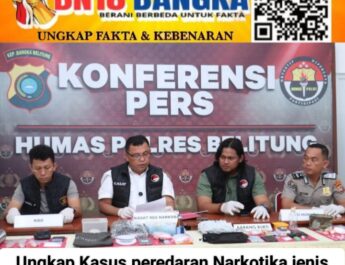 Ungkap Kasus Peredaran Narkotika Jenis Sabu di Wilayah Hukum Polres Belitung