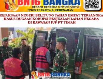 Kejari Belitung Tahan Empat Tersangka Kasus Penjualan Lahan Negara di Kawasan IUP PT Timah