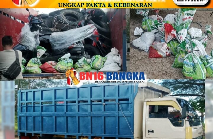 Satgas Tricakti Berhasil Gagalkan Upaya Penyelundupan Pasir Timah Ilegal, 18 Karung Disembunyikan di Bagian Bawah Kolong Sasis Truk