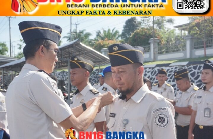 Lapas Kelas IIB Tanjung Pandan Gelar Pengukuhan Kenaikan Pangkat 20 Orang Pegawai