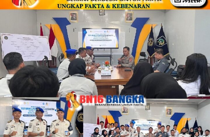 Bapas Tanjungpandan Sosialisasi P4GN, Tes Urine dan Pemeriksaan Kesehatan dalam Rangka Hari Bhakti Pemasyarakatan ke-62