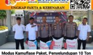Polres Bangka Barat Bongkar Penyelundupan 10 Ton Pupuk Subsidi Bermodus Kamuflase Paket
