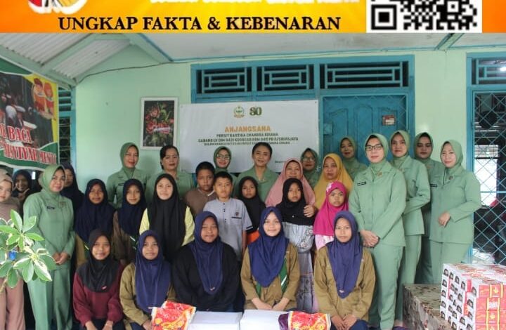 Persit KCK Cabang LV Dim 0431/Bangka Barat Gelar Anjangsana dalam Rangka HUT ke-80 Persit