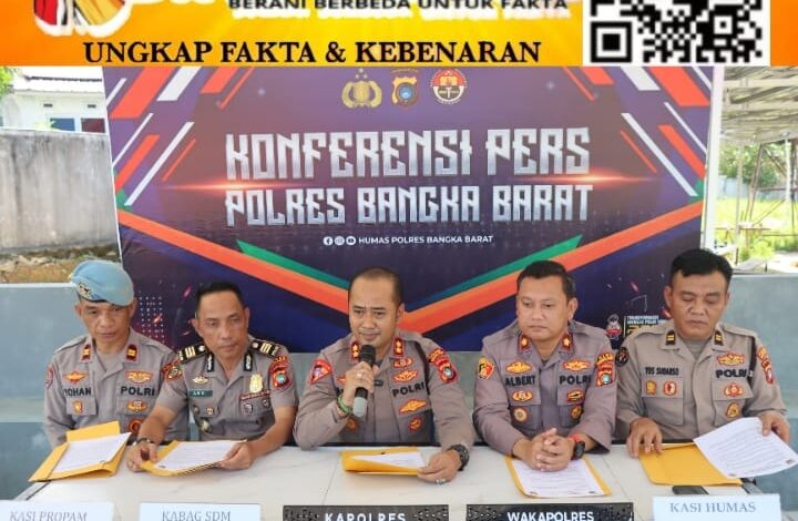 Tegakkan Disiplin, Polres Bangka Barat Transparan Tangani Kasus Asusila Oknum Anggot