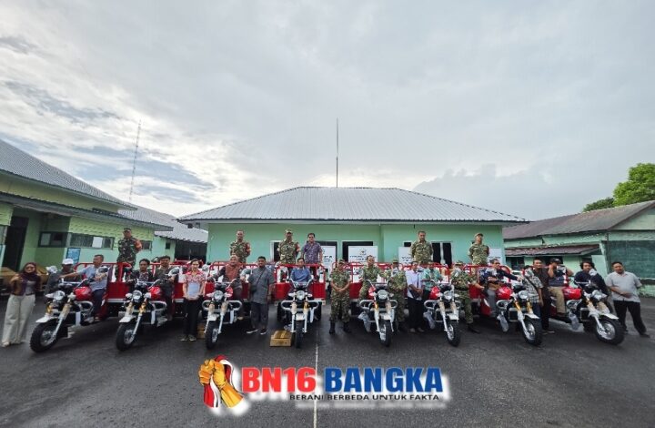 Dandim 0414/Belitung Serahkan Tosa Motor Angkut Roda Tiga, 8 Koperasi Merah Putih Siap Geber Logistik Desa