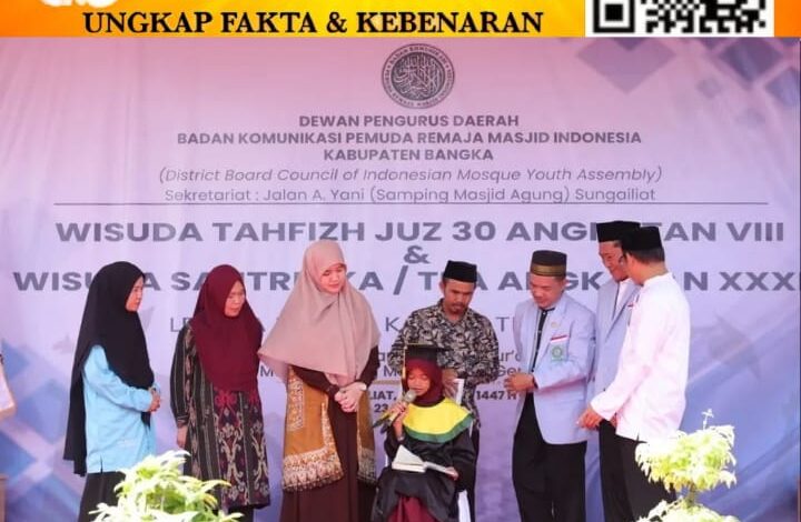 Wisuda BKPRMI Bangka, Semangat Santri Tak Luntur Meski Diguyur Hujan, 1.132 Lulus Tahfidz dan TPA
