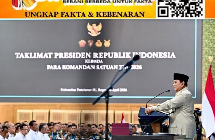 Beri Taklimat Kepada 1.500 Komandan Satuan TNI, Presiden Prabowo Kobarkan Semangat Juang dan Soliditas