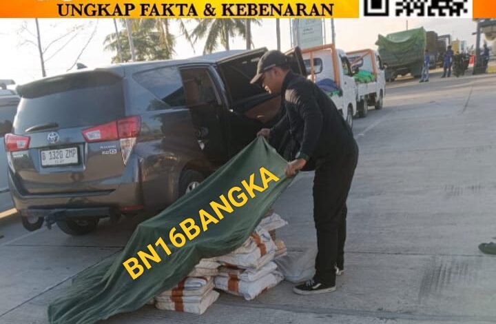 Satgas Halilintar Cekal 60 Lempeng Timah di Tanjung Kalian, Diduga Milik Oknum Anggota TNI