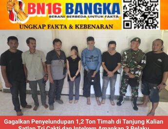 Gagalkan Penyelundupan 1,2 Ton Timah Ilegal, Satlap Tri Cakti bersama Tim Intelrem 045/Gaya Amankan 3 Terduga Pelaku di Pelabuhan Tanjung Kalian