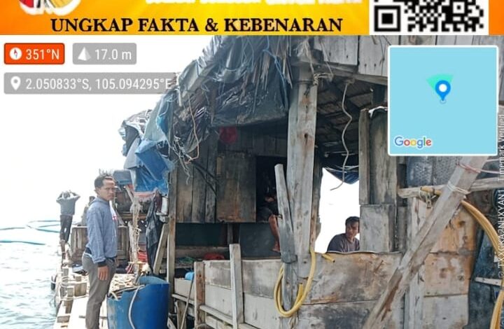Perairan Mentok Membara! Nekat Terjang Larangan, 6 Ponton Selam dan 19 Penambang Disikat Tim Gabungan
