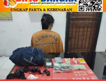 Ibu Rumah Tangga di Parittiga Ditangkap, Polres Bangka Barat Amankan 23 Paket Sabu