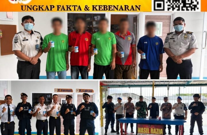 Perkuat Deteksi Dini, Petugas Gabungan Geledah Blok Hunian Rutan Kelas IIB Muntok