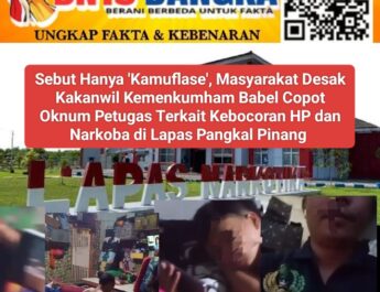 Hukum Tumpul di Balik Jeruji: Rekam Jejak Kamar Koordinasi dan Dugaan Praktik Lancung di Lapas Narkotika Pangkalpinang