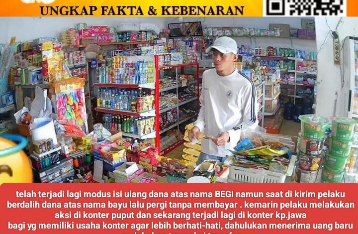 WASPADA! Modus Penipuan Isi Ulang Saldo Dana Marak di Mentok, Pelaku Incar Konter Pulsa