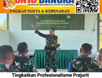 Kodim 0431/Bangka Barat Laksanakan Kegiatan Latihan TW-I Tingkatkan Profesionalisme Prajurit