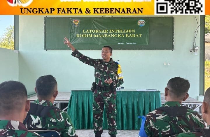 Kodim 0431/Bangka Barat Laksanakan Kegiatan Latihan TW-I Tingkatkan Profesionalisme Prajurit