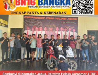 Reskrim Polres Bangka Barat Ringkus Pelaku Curanmor 4 TKP di Jebus