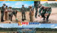 Yonif TP 845/Ksatria Satam Peduli Lingkungan, Prajurit bersama Warga Desa Simpang Tiga Lakukan Penanaman Pohon