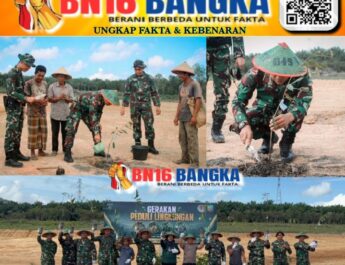 Yonif TP 845/Ksatria Satam Peduli Lingkungan, Prajurit bersama Warga Desa Simpang Tiga Lakukan Penanaman Pohon