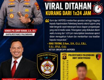 AKPERSI Apresiasi Kinerja Polrestabes Palembang, Terduga Pelaku Penganiayaan Viral Berhasil Ditahan Kurang dari 1×24 Jam