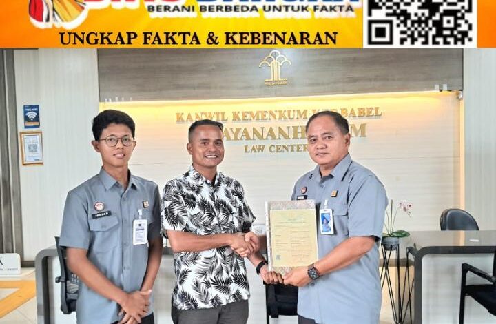 Ketua LBH Milenial Daftarkan Hak Cipta Lagu “LBH Milenial (Kenali Hukum, Jauhi Hukuman)” ke Kanwil Kementerian Hukum RI Bangka Belitung