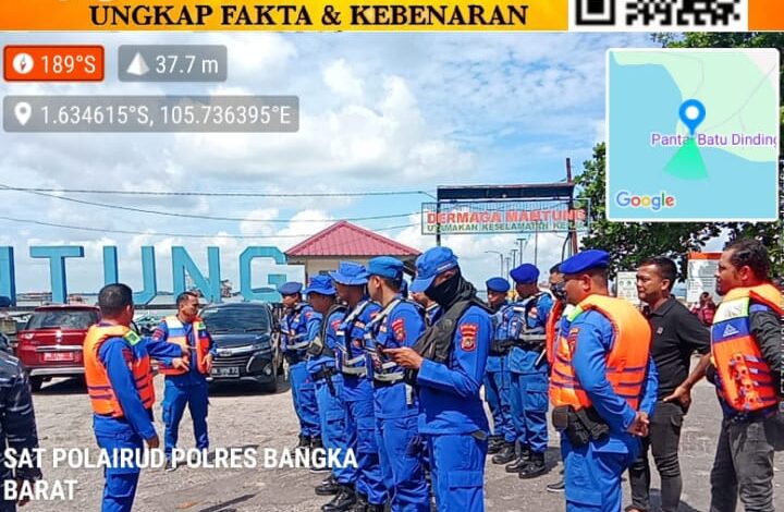 Polres Bangka Barat Tertibkan Ponton Tambang Ilegal di Teluk Kelabat Dalam, Empat Unit Berhasil Diamankan