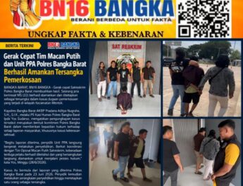 Gerak Cepat Tim Macan Putih dan Unit PPA Polres Bangka Barat Berhasil Amankan Tersangka Pemerkosaan