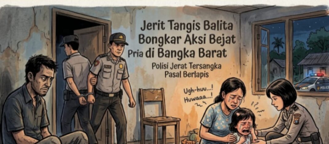 Kasus Kekerasan Seksual Balita di Mentok,Oknum Honorer TS Resmi Jadi Tersangka, Terancam Pasal Berlapis