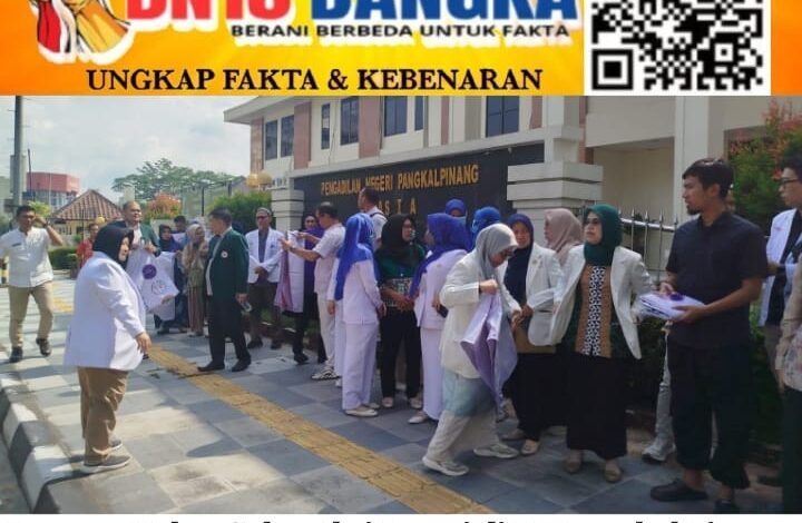 Dokter, Perawat dan Pegawai Klinik Padati Depan PN Pangkalpinang, Solid Dukung dr Ratna