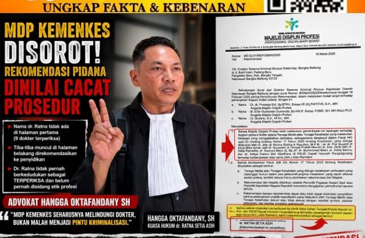 Hangga OF Bongkar Dugaan Kejanggalan MDP Kemenkes, dr Ratna Disebut Tak Pernah Berstatus Terperiksa