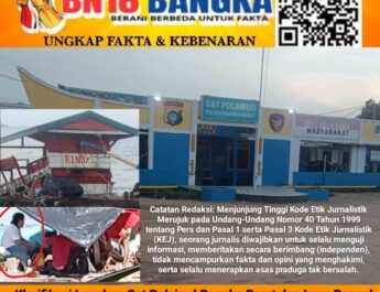 Tepis Isu ’86’ Ponton Hilang, Sat Polairud Polres Bangka Barat dan Iwan Boncel Buka Suara