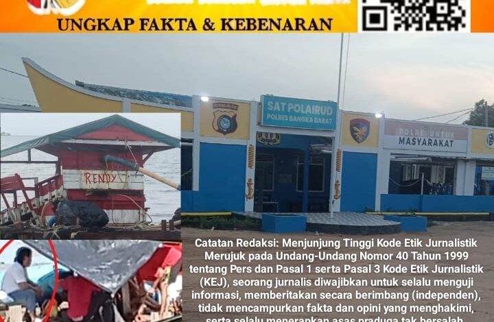 Tepis Isu ’86’ Ponton Hilang, Sat Polairud Polres Bangka Barat dan Iwan Boncel Buka Suara