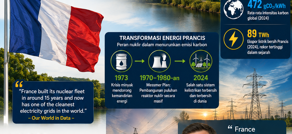 Prancis Jadi Bukti Nyata: Energi Nuklir Mampu Wujudkan Listrik Bersih Skala Nasional