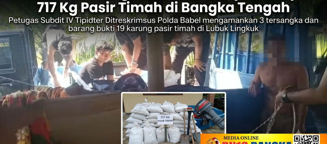 Gudang Penampungan Digerebek, Ditreskrimsus Polda Babel Sita Ratusan Kilogram Timah Ilegal