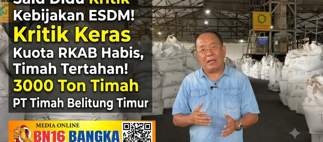 Said Didu: Kuota RKAB Terlalu Kecil, Ribuan Ton Timah Legal Terancam Beralih ke Jalur Ilegal