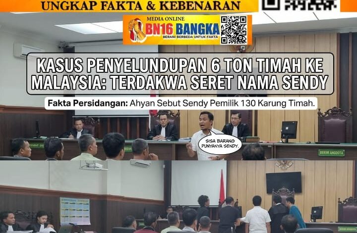 Skandal 160 Karung Timah Ilegal, Ahyan Akui 130 Karung di Antaranya Milik Sendy