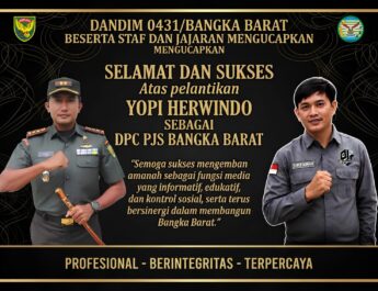 Dialektika Pena dan Benteng Negara: Dandim 0431 Bangka Barat Ucapan Selamat dan Sukses untuk Pelantikan DPC PJS Bangka Barat