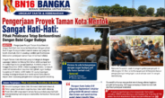 Zona Inti Lapangan Gelora Tak Disentuh, Proyek Taman Kota Mentok Tetap Pertahankan Pohon Sejarah dan Lokomobil