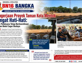 Zona Inti Lapangan Gelora Tak Disentuh, Proyek Taman Kota Mentok Tetap Pertahankan Pohon Sejarah dan Lokomobil