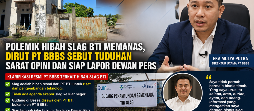 Polemik Hibah Slag BTI Memanas, Dirut PT BBBS Sebut Tuduhan Sarat Opini dan Siap Lapor Dewan Pers